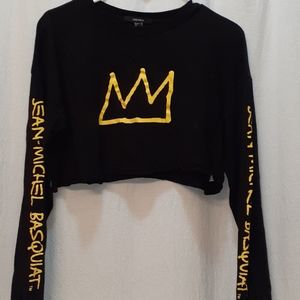 Black crop long sleeve